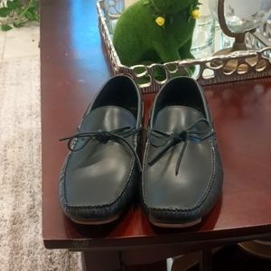 Kenneth Cole Unlisted Men's Black leather loafers, size 12 medium Hope Driver